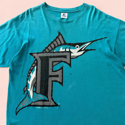Vintage Starter MLB Florida Marlins Baseball Shirt Mens Large