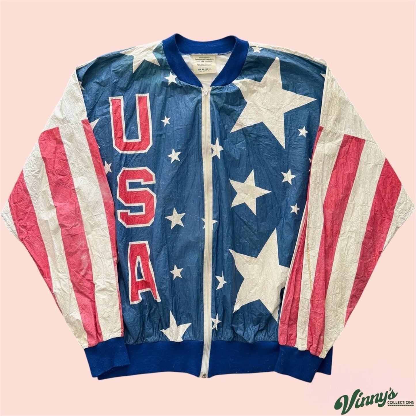 Vintage 1980s General Mills USA Olympic DuPont Tyvek Jacket Mens XL
