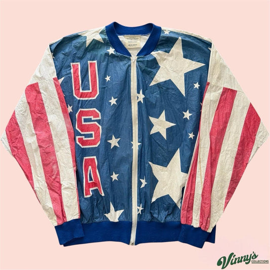 Vintage 1980s General Mills USA Olympic DuPont Tyvek Jacket Mens XL