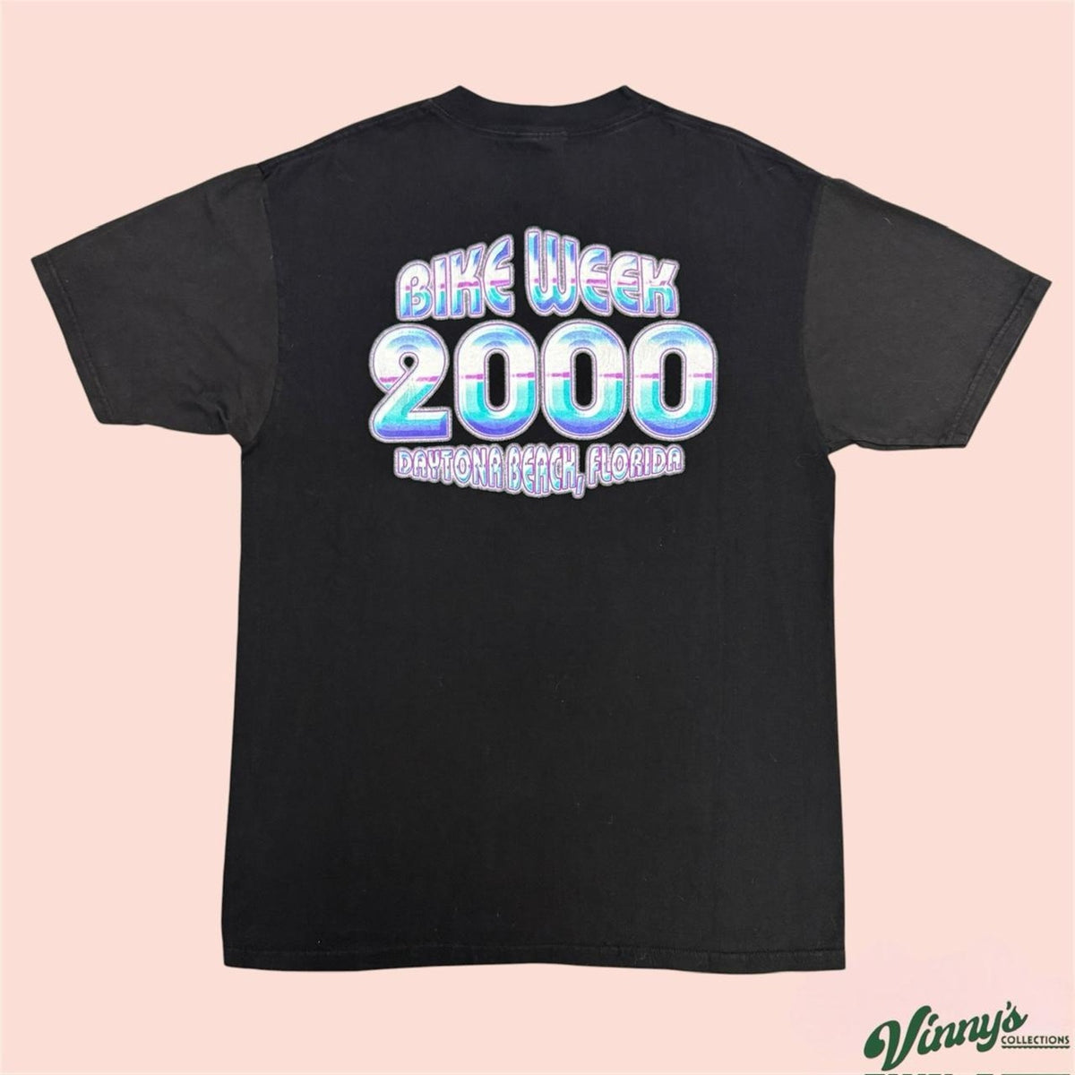 Vintage 00s Y2K Hanes 2000 Daytona Bike Week Biker Shirt Mens Large