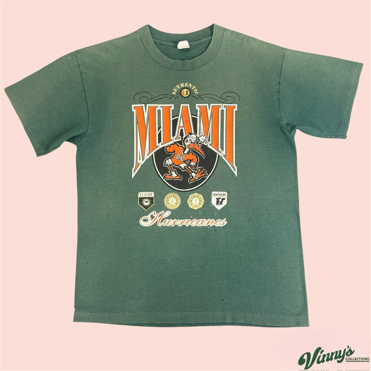 Vintage 90s NCAA Miami Hurricanes College Shirt Mens XL