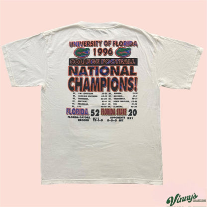 Vintage 90s Mr Tees Florida Gators 1996 National Champions College Shirt Mens XL