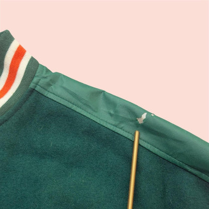 Vintage 00s Steve & Barry’s Miami Hurricanes College Varsity Jacket Mens 2XL