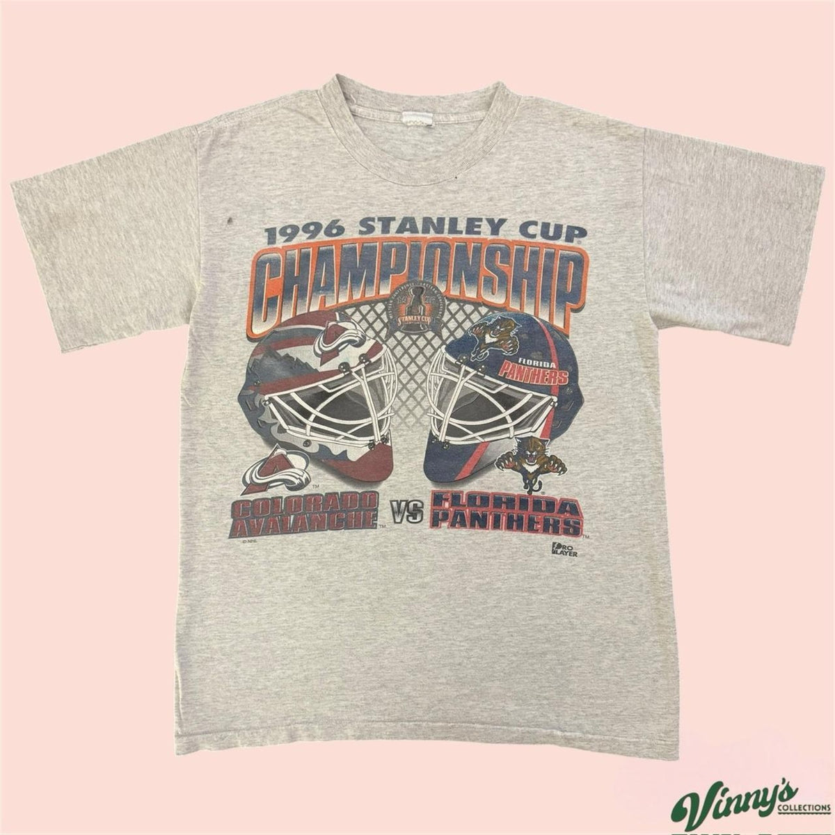 Pro Player Florida Panthers Colorado Avalanche 1996 Stanley Cup Shirt Men Medium