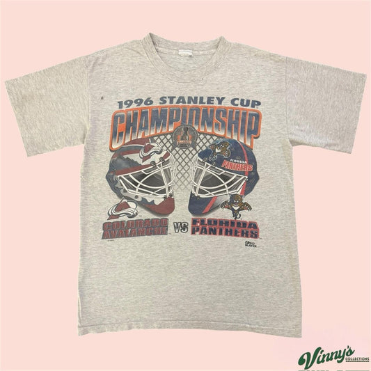 Pro Player Florida Panthers Colorado Avalanche 1996 Stanley Cup Shirt Men Medium