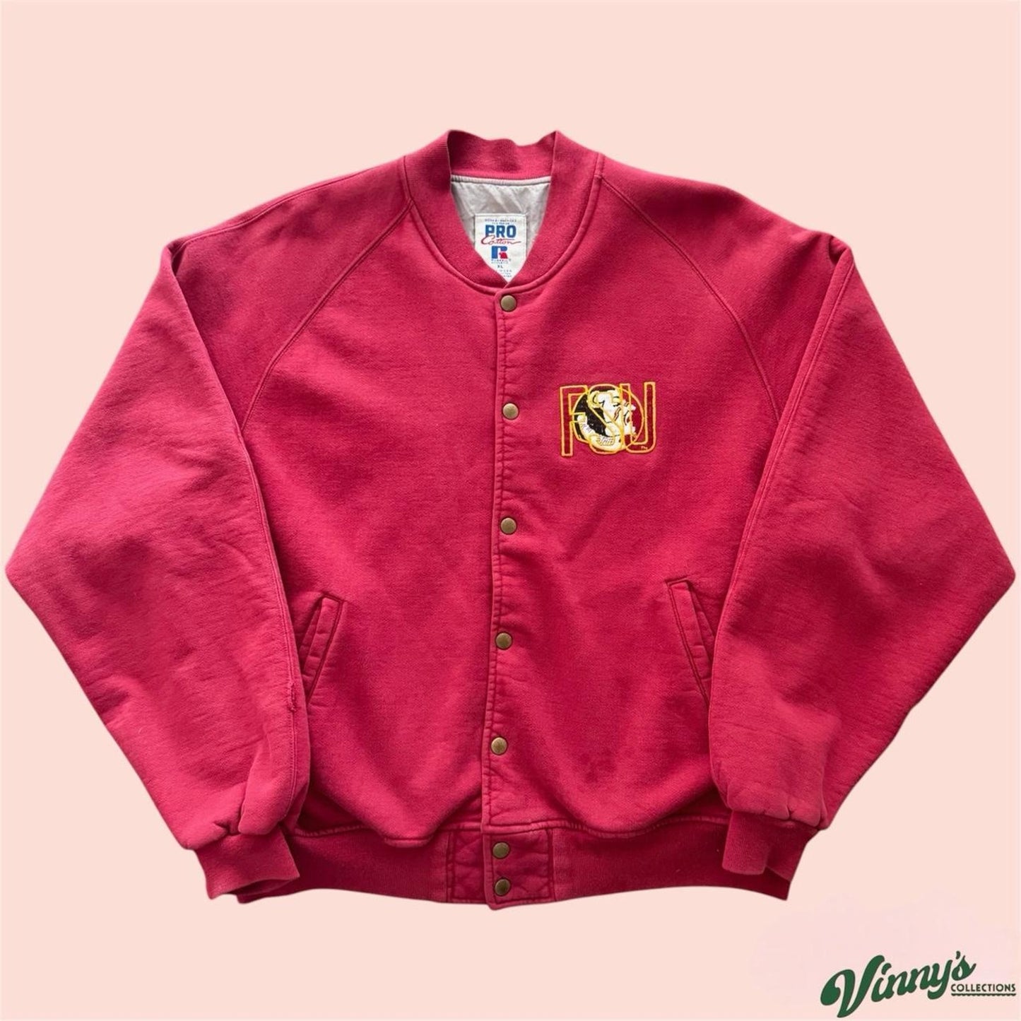 Vintage 90s Russell Athletic FSU Florida State Seminoles College Jacket Mens XL