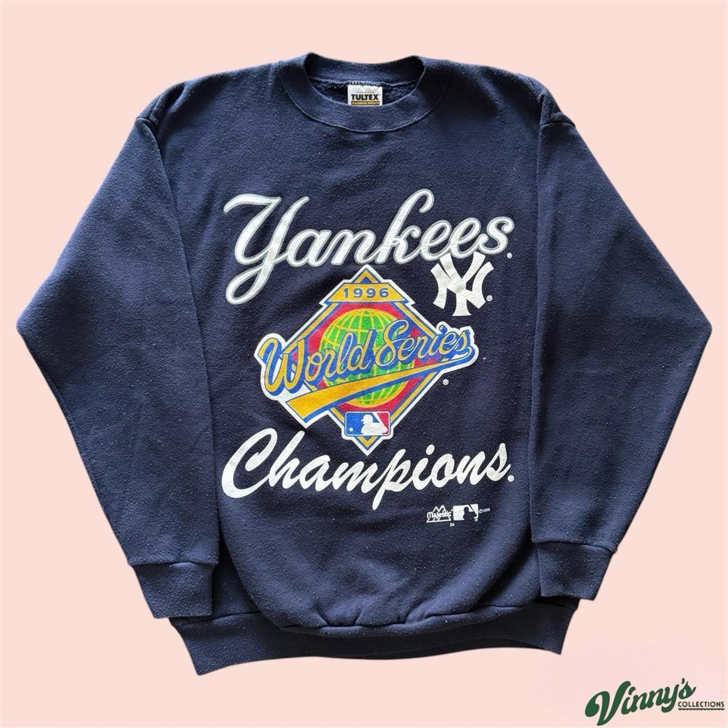 Vintage Tultex 1996 New York Yankees World Series Crewneck Sweatshirt Mens Large