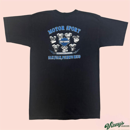 Vintage 90s Harley Davidson Live to Ride San Juan Puerto Rico Shirt Mens Large