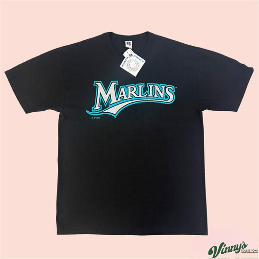 Vintage Russell Athletic Florida Marlins Ivan Pudge Rodriguez Shirt Mens Large