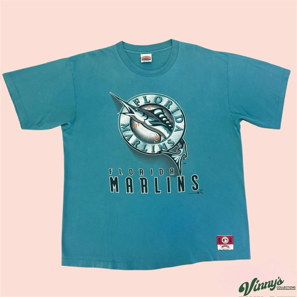 Vintage 90s Nutmeg MLB Florida Marlins Baseball Shirt Mens 2XL