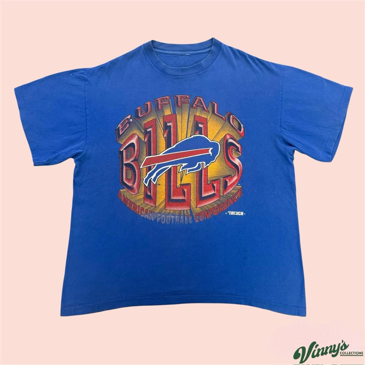 Vintage 90s Trench NFL Buffalo Bills Football Shirt Mens XL