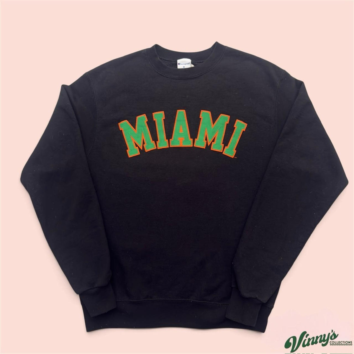 Vintage 00s Champion Miami Hurricanes Crewneck Sweatshirt Mens Medium