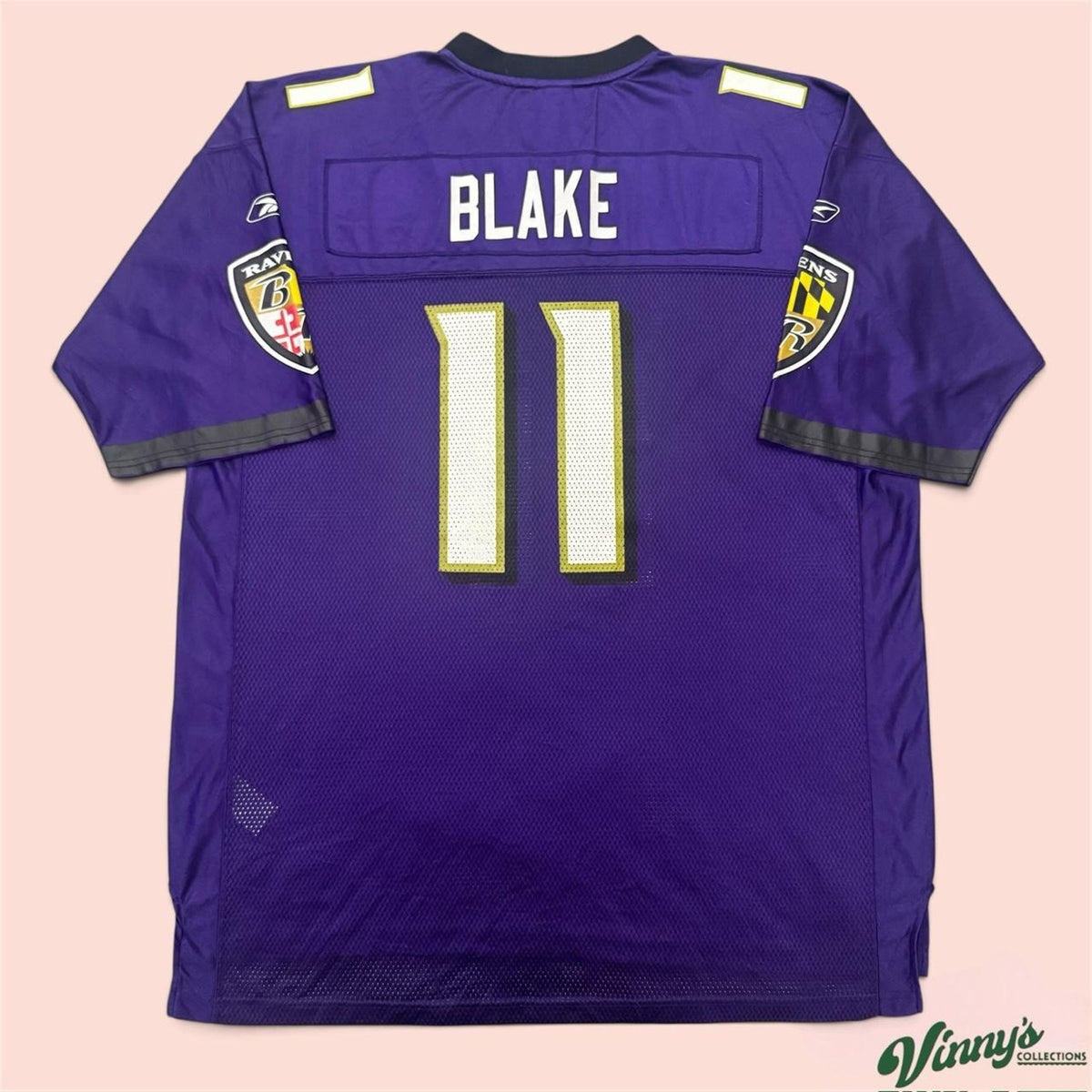 Vintage 00s NFL Reebok Baltimore Ravens Jeff Blake Football Jersey Mens 2XL