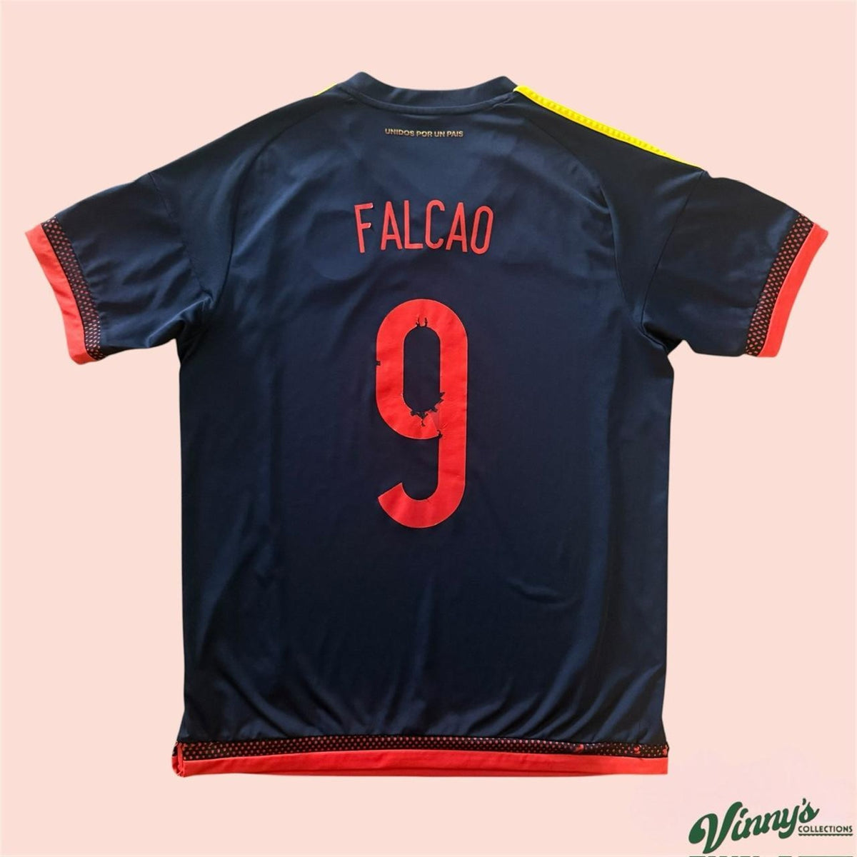 2014 Adidas Colombia Radamel Falcao World Cup Away Soccer Jersey Kit Mens Medium