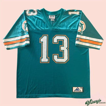 Vintage 90s Apex One NFL Miami Dolphins Dan Marino Football Jersey Mens XL