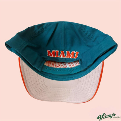 Vintage 90s AJD NFL Miami Dolphins Football Snapback Hat