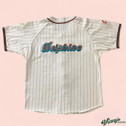 Vintage Starter NFL Miami Dolphins Football Baseball Jersey Mens Large