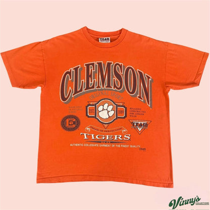 Vintage 90s Team Edition Apparel Clemson Tigers College Shirt Mens XL
