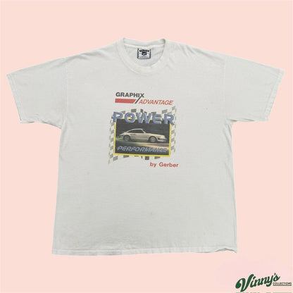 Vintage 90s Lee Sport Graphix Advantage Porsche Racing Shirt Mens XL