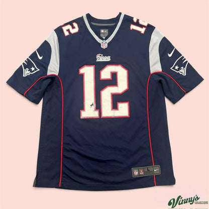 Vintage 00s Nike New England Patriots Tom Brady Football Jersey Mens Large