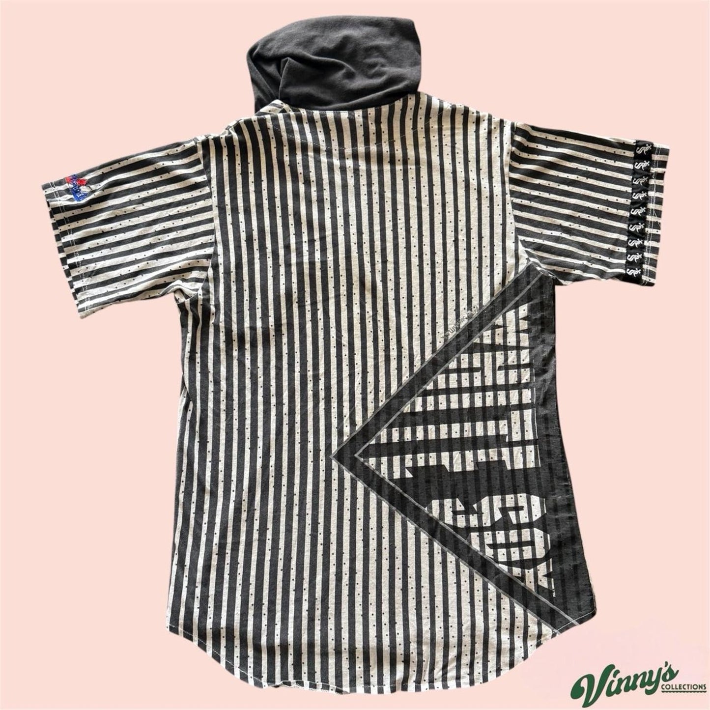 Vintage 90s Majestic Chicago White Sox Pinstripe Hoodie Shirt Mens Large