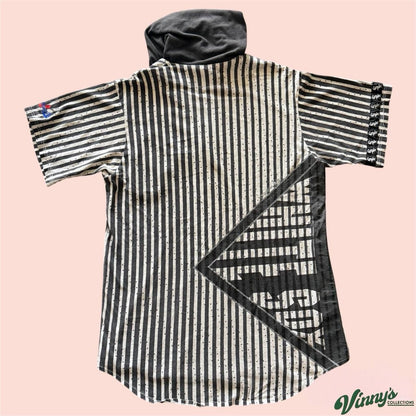 Vintage 90s Majestic Chicago White Sox Pinstripe Hoodie Shirt Mens Large