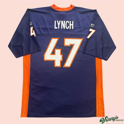 Vintage 90s Reebok Denver Broncos John Lynch Football Jersey Mens XL