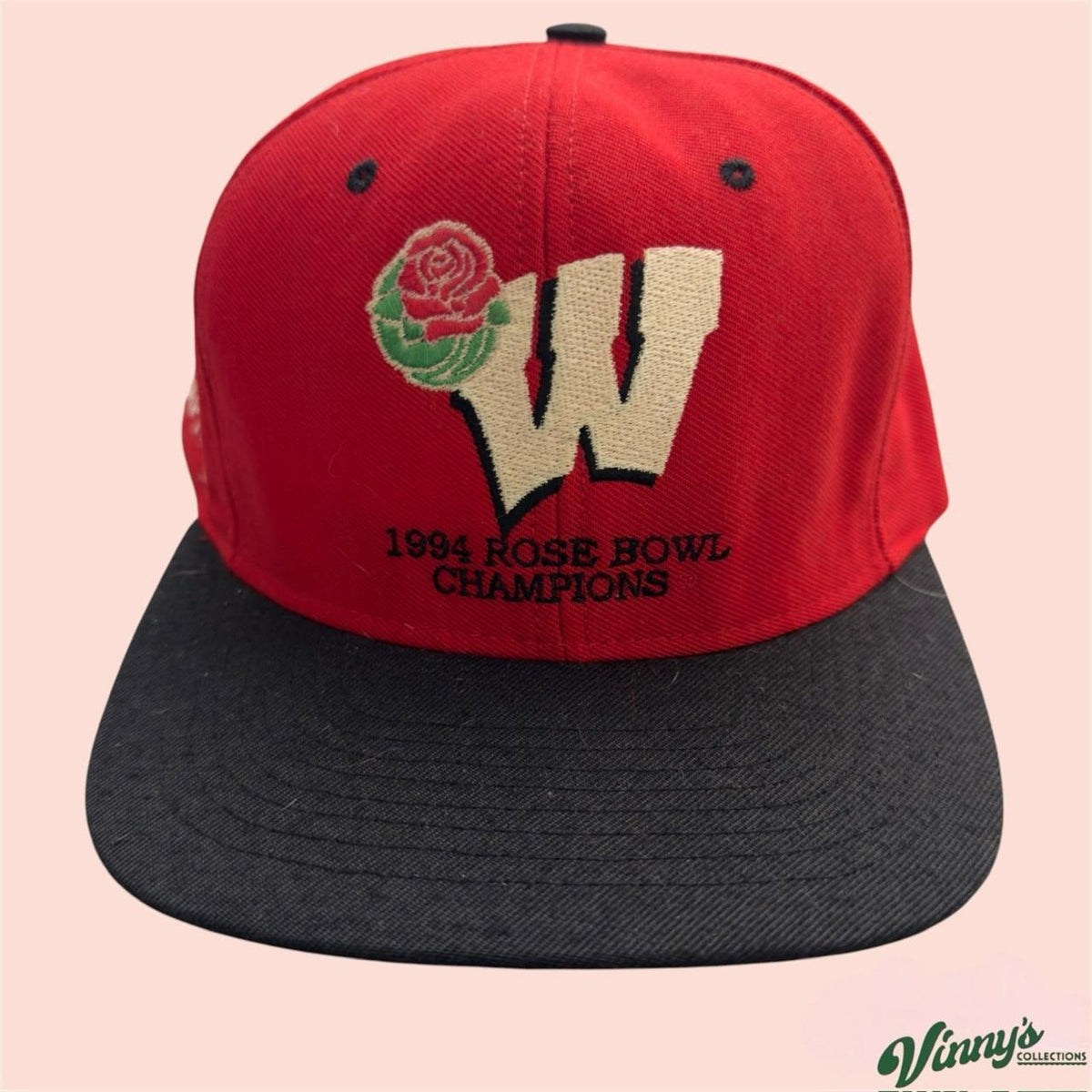 Vintage 90s Nutmeg Wisconsin Badgers 1994 Rose Bowl Champions College Snapback